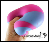 BULK - WHOLESALE - SALE - Jumbo 4" Striped Doh Filled Stress Ball - Glob Balls - Squishy Gooey Shape-able Squish Sensory Squeeze Balls