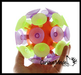 LAST CHANCE - LIMITED STOCK  - SALE - Jumbo Suction Cup Ball - 5" Big - Sticks to Smooth Surfaces - Satisfying Pop Sound