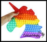 LAST CHANCE - LIMITED STOCK - SALE  - Unicorn Head Animal Theme Bubble Pop Game - Silicone Push Poke Bubble Wrap Fidget Toy - Press Bubbles to Pop the Bubbles - Bubble Popper Sensory Stress Toy