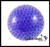 LAST CHANCE - LIMITED STOCK - Jumbo 4" Blue and Purple Water Bead Filled Squeeze Stress Ball  -  Sensory, Stress, Fidget Toy