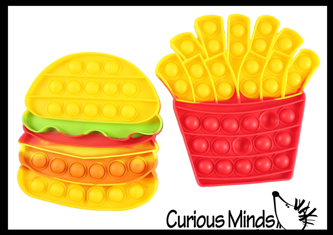 Bubble Pop It Sensory Fidget Fast Food Set Colorful Stress Relief Toys