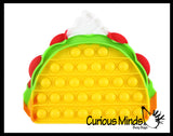 Junk Food Theme Bubble Pop Fidget Toy Fast Food Silicone Push Poke Bubble Wrap Fidget Toy - Press Bubbles to Pop - Bubble Popper Sensory Stress Toy