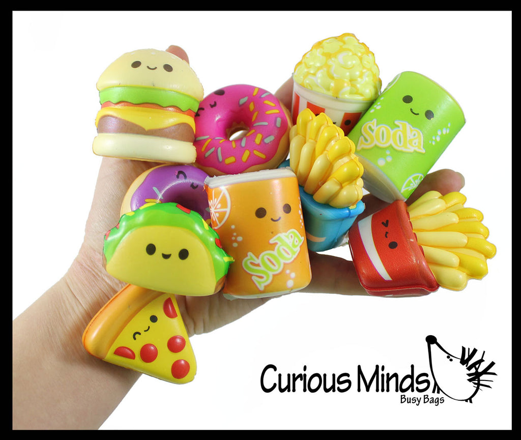 Cute Micro Food Slow Rise Squishy Toys - Mini Memory Foam Party Favors, Prizes, OT