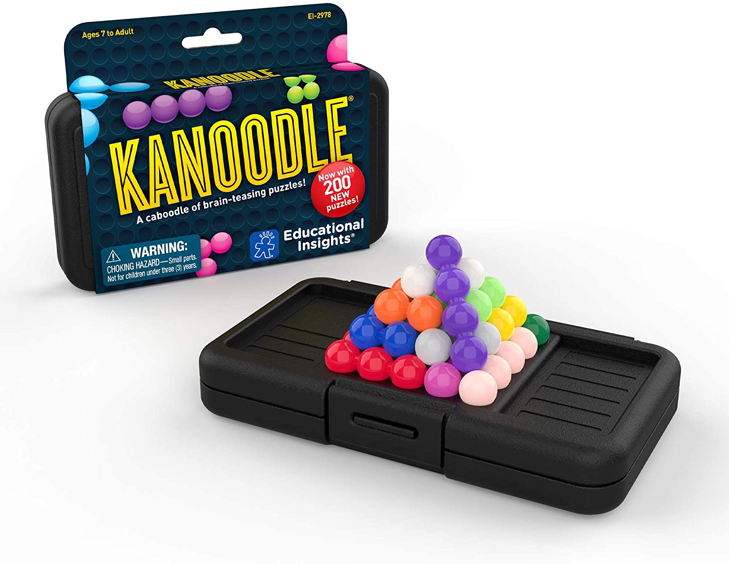 Learning Resources Kanoodle Pyramid Brain & Logic Challenge Game, giochi per bambini, 200 puzzle in 2D e 3D, 7 anni in su, EI-3083, multicolore Learning Resources Kanoodle Pyramid Brain & Logic Challenge Game, giochi per bambini, 200 puzzle in 2D e 3D, 7 anni in su, EI-3083, multicolore