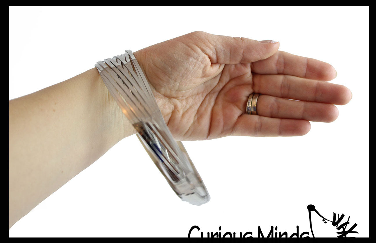 Magic Kinetic Infinity Ring Toy Flowing Flower Spring Spinning Movin Curious Minds Busy Bags