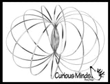 Magic Kinetic Infinity Ring Toy - Flowing Flower Spring Spinning Moving Metal Ring - Fidget Toy That Moves From Arm to Arm Trick