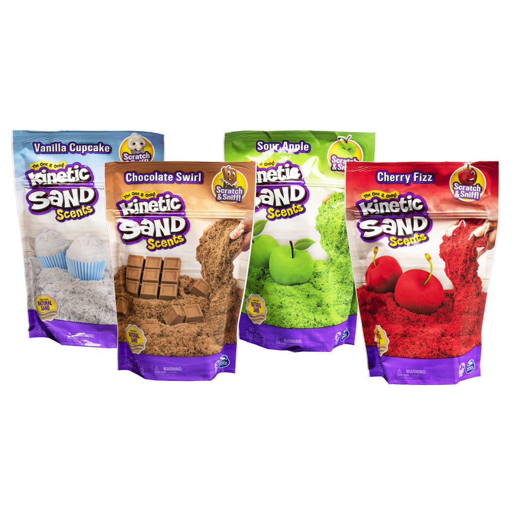 LAST CHANCE - LIMITED STOCK - Scented Kinetic Sand Solid Color 8oz Bag - Stretchy Soft Moving Sand-Like  putty/dough/slime