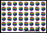 Rainbow Knit Kick Balls - Sack Footbag Game Balls - Crunchy Sensory Toy
