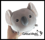 Chubby Plush Koala Stuffed Animal Toy - Soft Squishy Roll Animal Plushie Stuffie