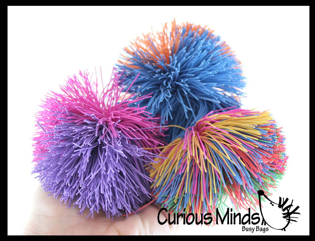 LAST CHANCE - LIMITED STOCK -  Rainbow Rubber Band Ball - Stringy Fidget Balls