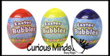 LAST CHANCE - LIMITED STOCK - Large Easter Egg Bubbles with wands - Cute for Easter Baskets