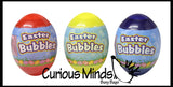 Large Easter Egg Bubbles with wands - Cute for Easter Baskets