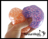 BULK - WHOLESALE -  SALE - Jumbo Confetti Bead Mold-able Stress Ball - Squishy Gooey Shape-able Squish Sensory Squeeze Balls