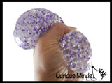 BULK - WHOLESALE -  SALE - Jumbo Confetti Bead Mold-able Stress Ball - Squishy Gooey Shape-able Squish Sensory Squeeze Balls