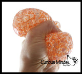 BULK - WHOLESALE -  SALE - Jumbo Confetti Bead Mold-able Stress Ball - Squishy Gooey Shape-able Squish Sensory Squeeze Balls