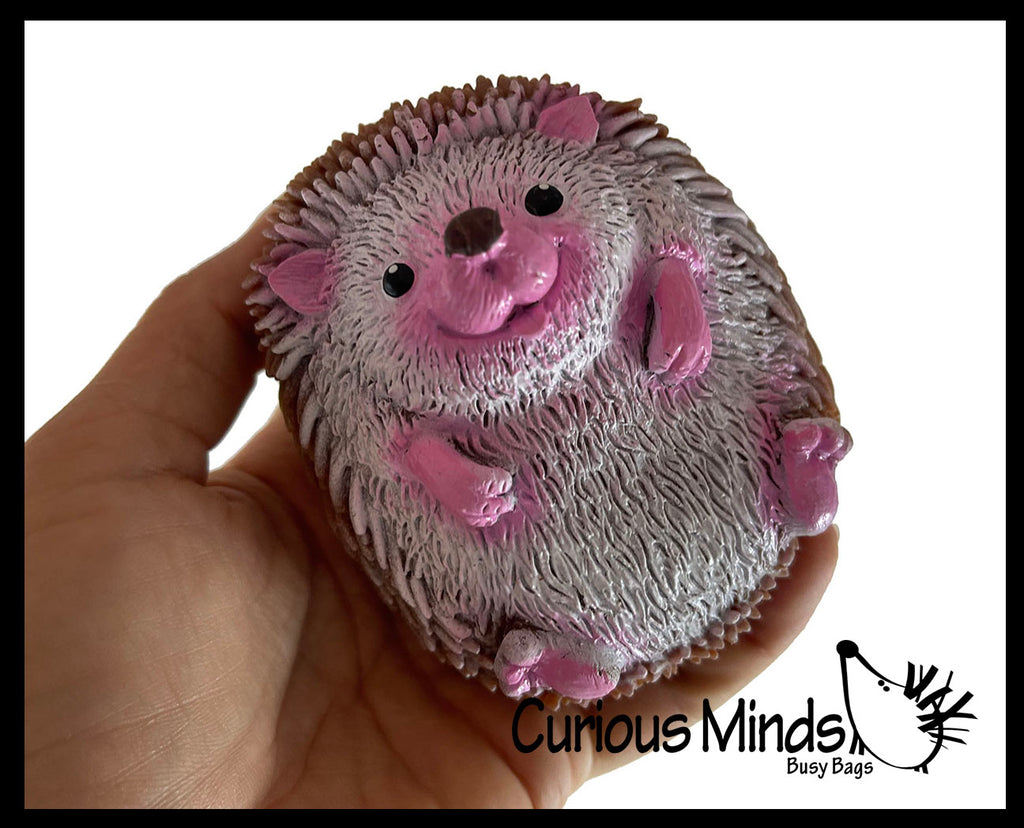 Cute Hedgehog Soft Fluff Doh - Filled Squeeze Stress Balls  -  Sensory, Stress, Fidget Toy Super Soft