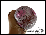 Cute Hedgehog Soft Fluff Doh - Filled Squeeze Stress Balls  -  Sensory, Stress, Fidget Toy Super Soft