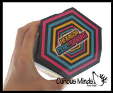 Super Large 5" Hexagon Rainbow Magic Spring Coil Toy -  Sensory Fidget Toy - Relaxing & Mesmerizing - Stair Walking Fun Classic Toy