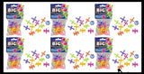 Large Neon Plastic Jacks Game Sets - Classic Game - Party Favors - Gift Bags - Prizes