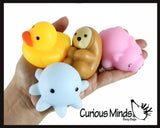 Set of 5 Jumbo and Large Cute Animal Mochi Squishy Animals - Kawaii -  Cute Individually Wrapped Toys - Sensory, Stress, Fidget Party Favor Toy
