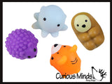 Set of 5 Jumbo and Large Cute Animal Mochi Squishy Animals - Kawaii -  Cute Individually Wrapped Toys - Sensory, Stress, Fidget Party Favor Toy