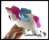 MULTIPLE STYLES - Large Mystical Animal with Horn and Wings Slow Rise Squishies Slow Rise Foam - Scented Sensory, Stress, Fidget Toy - Penguin, Unicorn, Corgi Dog, Sloth, Koala, Panda