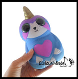 MULTIPLE STYLES - Large Mystical Animal with Horn and Wings Slow Rise Squishies Slow Rise Foam - Scented Sensory, Stress, Fidget Toy - Penguin, Unicorn, Corgi Dog, Sloth, Koala, Panda
