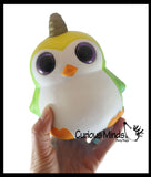 MULTIPLE STYLES - Large Mystical Animal with Horn and Wings Slow Rise Squishies Slow Rise Foam - Scented Sensory, Stress, Fidget Toy - Penguin, Unicorn, Corgi Dog, Sloth, Koala, Panda