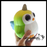 MULTIPLE STYLES - Large Mystical Animal with Horn and Wings Slow Rise Squishies Slow Rise Foam - Scented Sensory, Stress, Fidget Toy - Penguin, Unicorn, Corgi Dog, Sloth, Koala, Panda