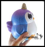 MULTIPLE STYLES - Large Mystical Animal with Horn and Wings Slow Rise Squishies Slow Rise Foam - Scented Sensory, Stress, Fidget Toy - Penguin, Unicorn, Corgi Dog, Sloth, Koala, Panda