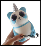 MULTIPLE STYLES - Large Mystical Animal with Horn and Wings Slow Rise Squishies Slow Rise Foam - Scented Sensory, Stress, Fidget Toy - Penguin, Unicorn, Corgi Dog, Sloth, Koala, Panda