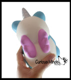 MULTIPLE STYLES - Large Mystical Animal with Horn and Wings Slow Rise Squishies Slow Rise Foam - Scented Sensory, Stress, Fidget Toy - Penguin, Unicorn, Corgi Dog, Sloth, Koala, Panda