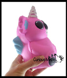 MULTIPLE STYLES - Large Mystical Animal with Horn and Wings Slow Rise Squishies Slow Rise Foam - Scented Sensory, Stress, Fidget Toy - Penguin, Unicorn, Corgi Dog, Sloth, Koala, Panda