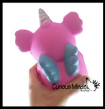 MULTIPLE STYLES - Large Mystical Animal with Horn and Wings Slow Rise Squishies Slow Rise Foam - Scented Sensory, Stress, Fidget Toy - Penguin, Unicorn, Corgi Dog, Sloth, Koala, Panda