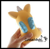 MULTIPLE STYLES - Large Mystical Animal with Horn and Wings Slow Rise Squishies Slow Rise Foam - Scented Sensory, Stress, Fidget Toy - Penguin, Unicorn, Corgi Dog, Sloth, Koala, Panda