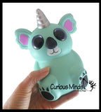 MULTIPLE STYLES - Large Mystical Animal with Horn and Wings Slow Rise Squishies Slow Rise Foam - Scented Sensory, Stress, Fidget Toy - Penguin, Unicorn, Corgi Dog, Sloth, Koala, Panda