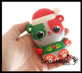 Winter Animal Themed Slow Rise Squishy Toys - Memory Foam Squish Stress Ball - Winter Christmas