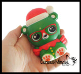 Winter Animal Themed Slow Rise Squishy Toys - Memory Foam Squish Stress Ball - Winter Christmas