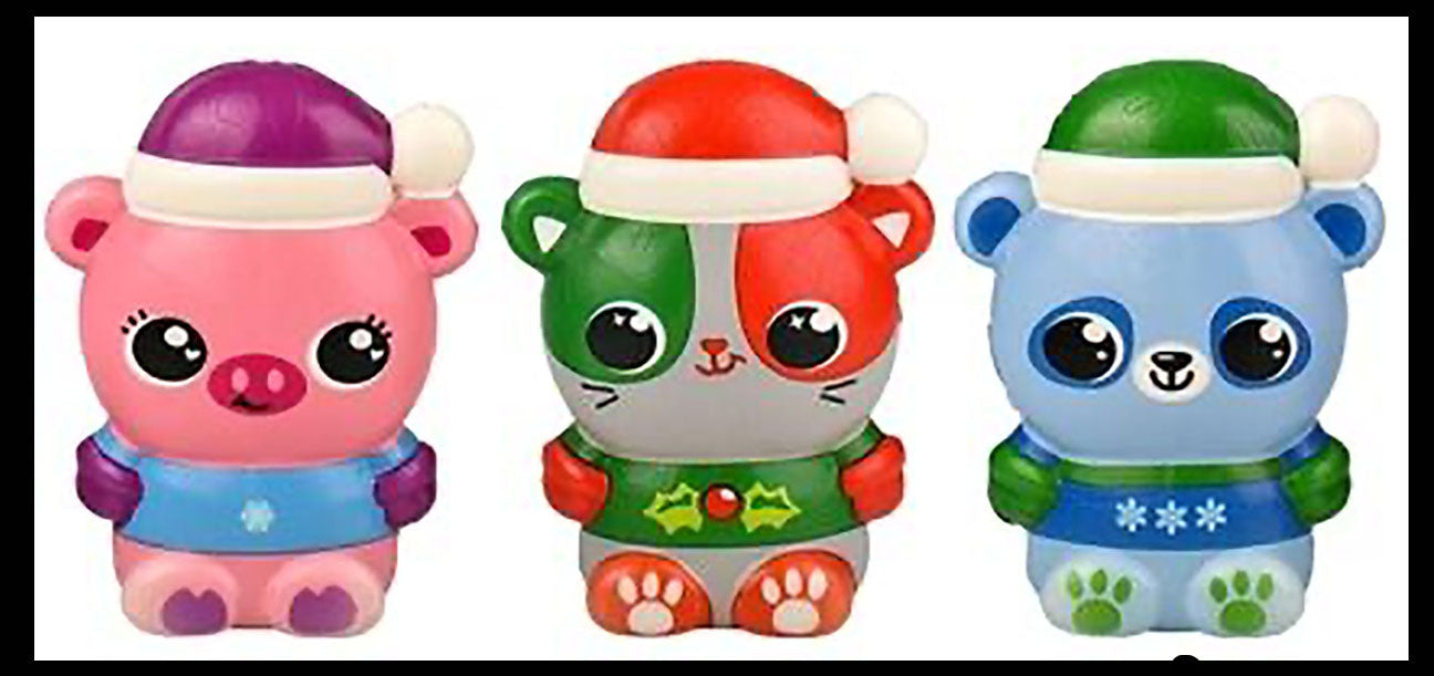 Set of 4 Christmas Winter Animal Slow Rise Squishy Toys - Memory