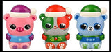 Winter Animal Themed Slow Rise Squishy Toys - Memory Foam Squish Stress Ball - Winter Christmas