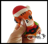 Winter Animal Themed Slow Rise Squishy Toys - Memory Foam Squish Stress Ball - Winter Christmas