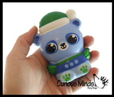 Winter Animal Themed Slow Rise Squishy Toys - Memory Foam Squish Stress Ball - Winter Christmas