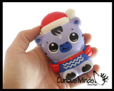 Winter Animal Themed Slow Rise Squishy Toys - Memory Foam Squish Stress Ball - Winter Christmas