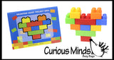 LAST CHANCE - LIMITED STOCK - Unique Valentines Day Cards for Kids - Building Brick Heart