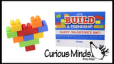 Unique Valentines Day Cards for Kids - Building Brick Heart