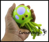 Light-Up Octopus/Jellyfish Bath Toy - Stress Ball - Wiggly Jiggly Squishy Flashing Fidget Ball
