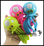 Light-Up Octopus/Jellyfish Bath Toy - Stress Ball - Wiggly Jiggly Squishy Flashing Fidget Ball
