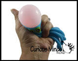 Light-Up Octopus/Jellyfish Bath Toy - Stress Ball - Wiggly Jiggly Squishy Flashing Fidget Ball