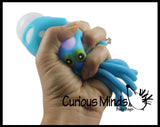 Light-Up Octopus/Jellyfish Bath Toy - Stress Ball - Wiggly Jiggly Squishy Flashing Fidget Ball