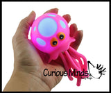 Light-Up Octopus/Jellyfish Bath Toy - Stress Ball - Wiggly Jiggly Squishy Flashing Fidget Ball
